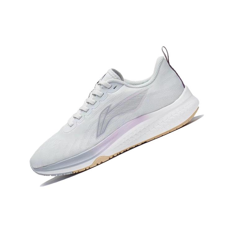 Li Ning Red Hare 5 Нескользящие, Износостойкие, Легкие Низкие Беговые Кроссовки Женские Серый Фиолетовый ARMS010-18