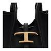 Tods T Timeless Металлическая подвеска T Кожаная Сумка Женские сумки Черный XBWTSBA0000Q8EB999