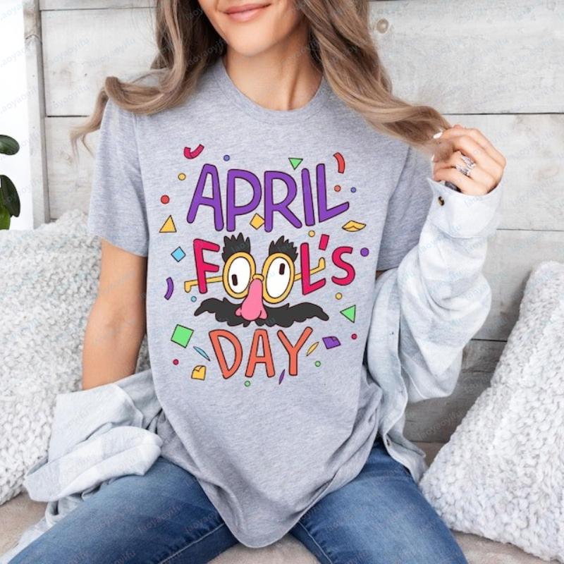 April Fools Day Tshirt Humor Sweatshirt April 1st Joke Family Joke Tee Prankster Crewneck Just Kidding Pullover Women Clothes