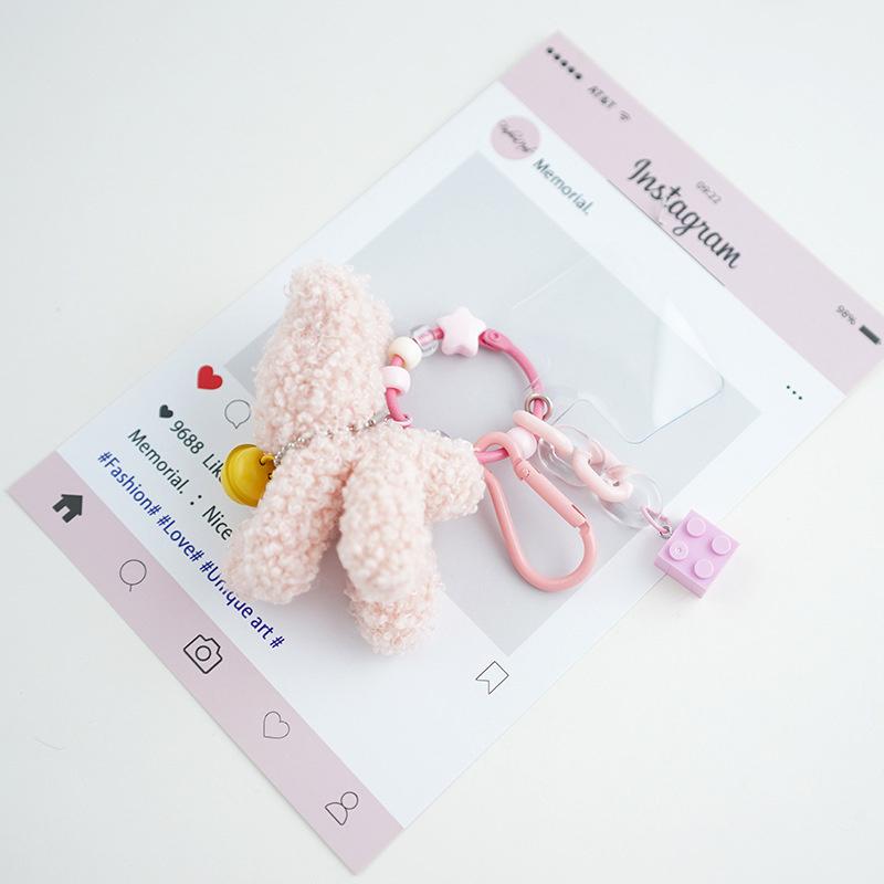 Брелок-подвеска в виде плюшевого щенка, подвеска для сотового телефона, сумка, подвесное украшение, симпатичная мини-плюшевая собака, брелок для автомобиля