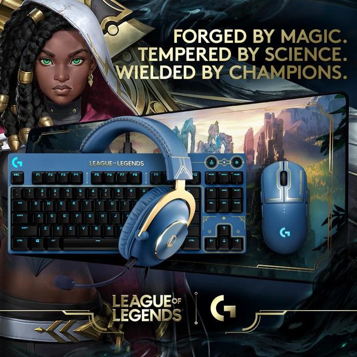 Игровая мышь Logicool G PRO Wireless LoL HERO 25K Sensor LIGHTSPEED Wireless POWERPLAY Зарядка LIGHTSYNC RGB 80г FPS G-PPD-002WLLOL2