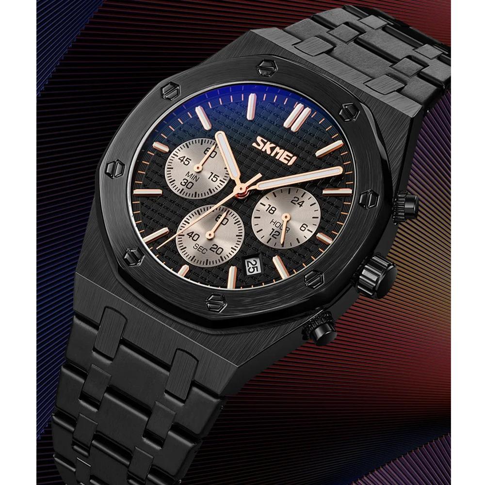 Повседневные роскошные мужские часы водонепроницаемые светящиеся дата хронограф кварцевые мужские часы из нержавеющей стали мужские наручные часы