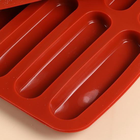 Silicone Finger Biscuit Mould 15 Cavities Non-Stick Chocolate Mold for Candy Eclair Bread Muffin Food-Grade Odorless Oven Refrigerator Microwave