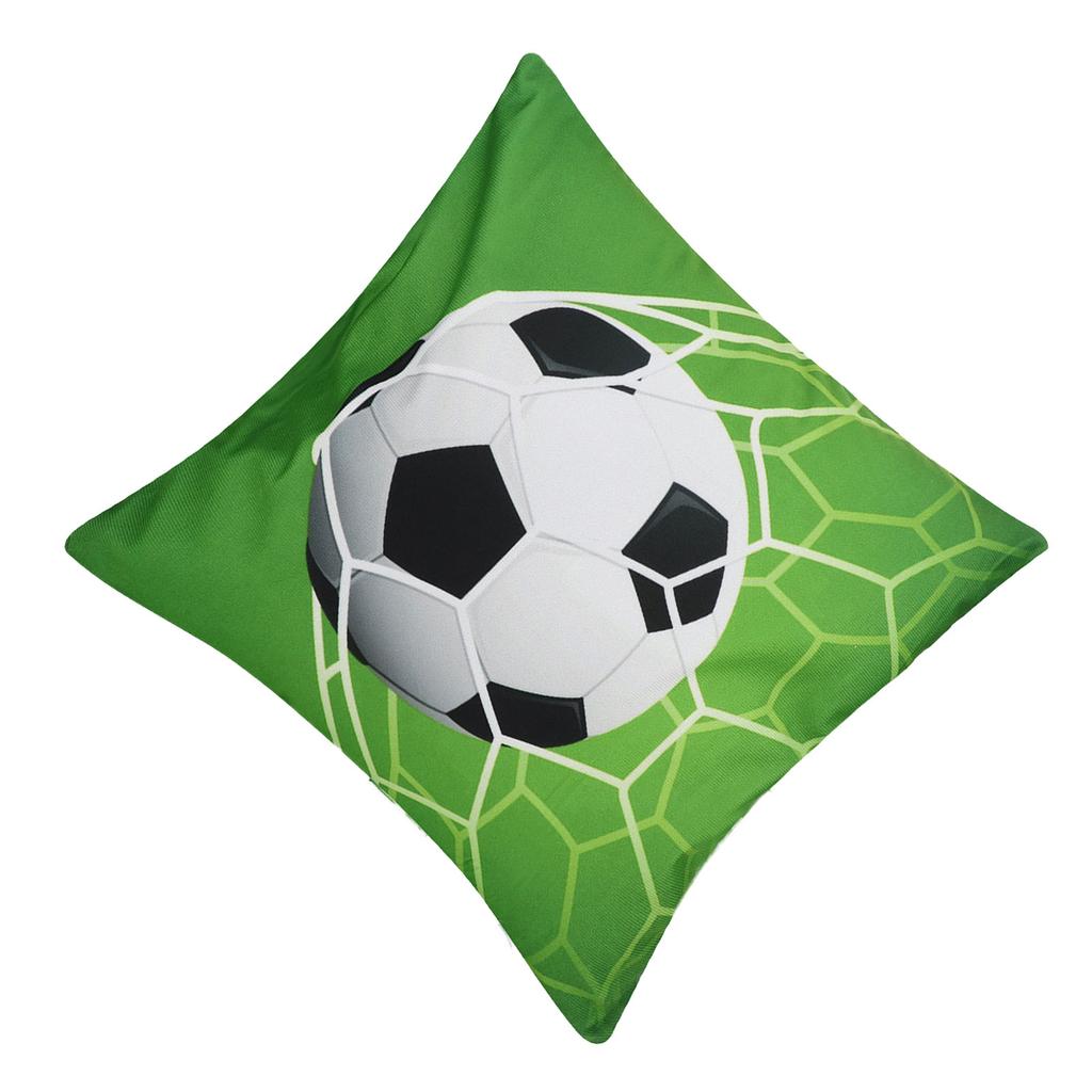 2Pcs Sports Ball Pattern Style Cushion Cover Couch Sofa Pillow Case Pillowcase for Home DecorationFootball