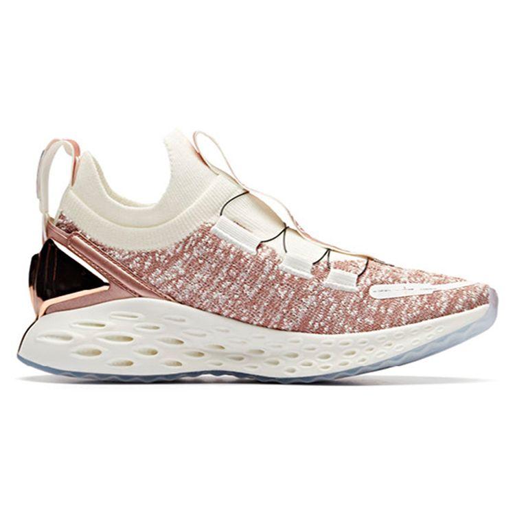 Anta Кроссовки Flash Foam Low-Toop для бега, розовое золото, сотрудничество с NASA, технология Wormhole, женские кроссовки 12915580-2