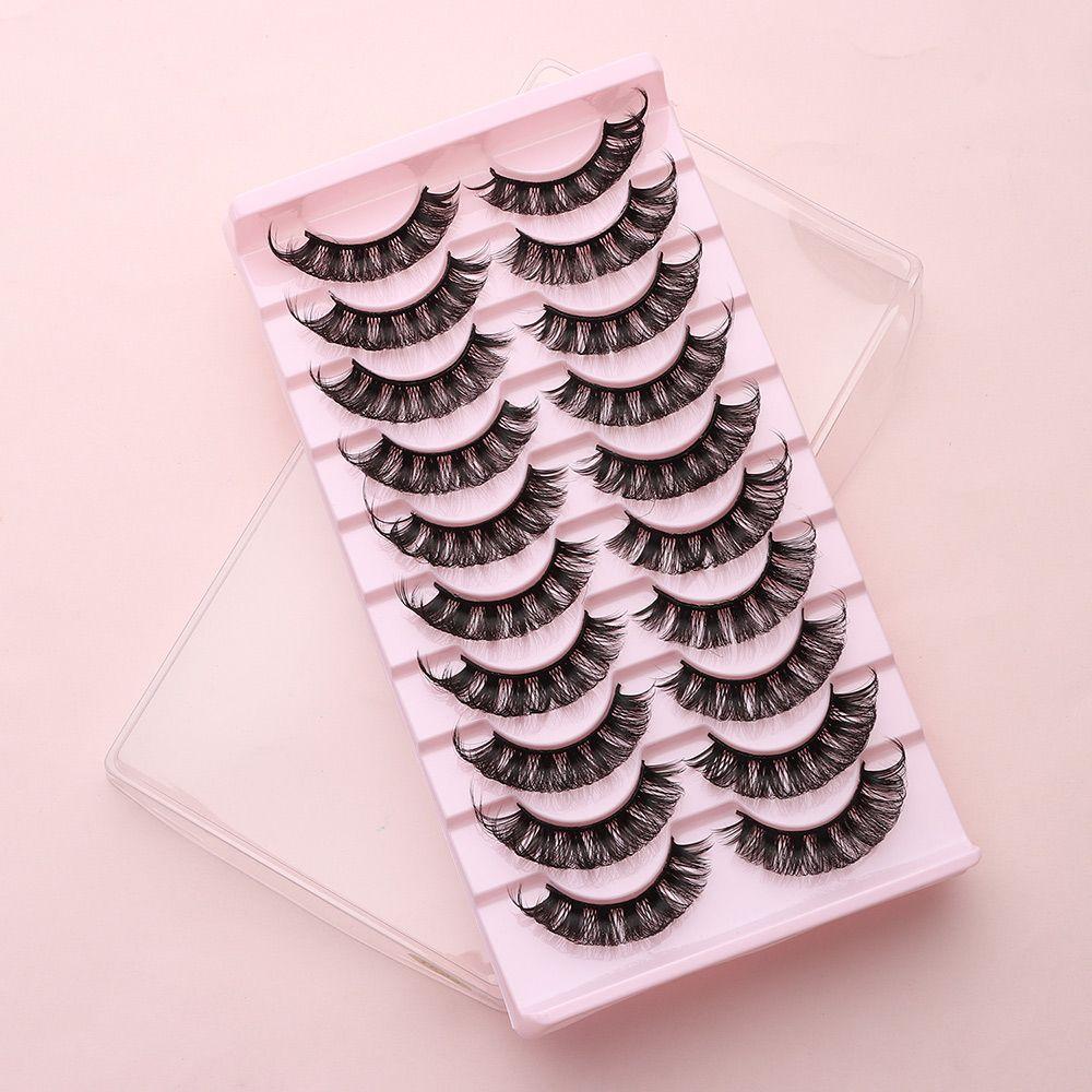 10 пар накладных ресниц 10-23 мм Ресницы многоразовые накладные ресницы DD изгиб русский изгиб ресницы 3D норка