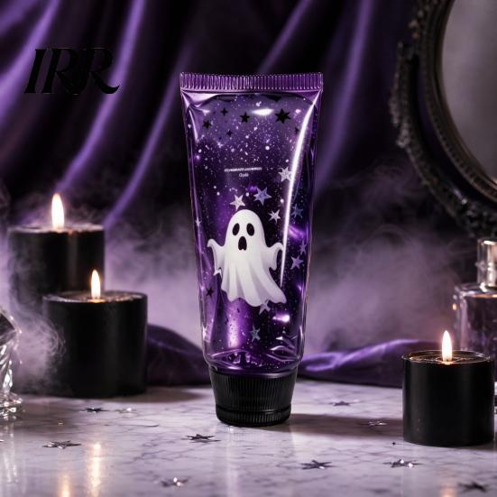 Washable Glitter Squeeze Tube Ghost Toothpaste Stress Ball, Purple Flow Slow Rising Portable Anxiety Relief Toy Fidget Toy, Halloween Decompression