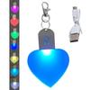 1 шт. Светодиодный прозрачный акриловый брелок, перезаряжаемый, RGB, разноцветный ночник, подвеска-лампа для ключей, декор для свадьбы, дня рождения, DIY подарок, брелок