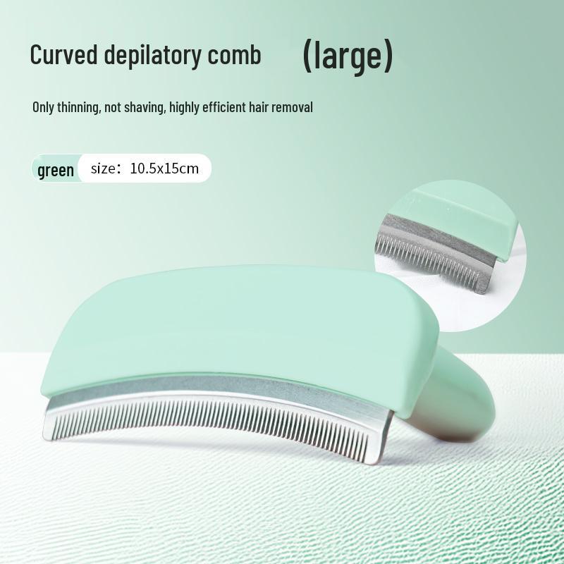 Two-in-One Cat Hair Thinning Comb: Deshedding Tool for Short and Long Hair in Small Pets