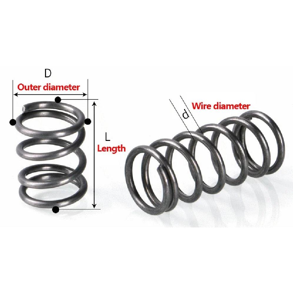 65Mn Wire diameter 1.5mm /2.0mm Long Spring Compression Spring Length 100mm 150mm 200mm 250mm 300mm 400mm 500mm