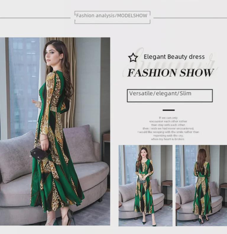 068 Осеннее утягивающее платье длиной до колена - новый сезонный стиль