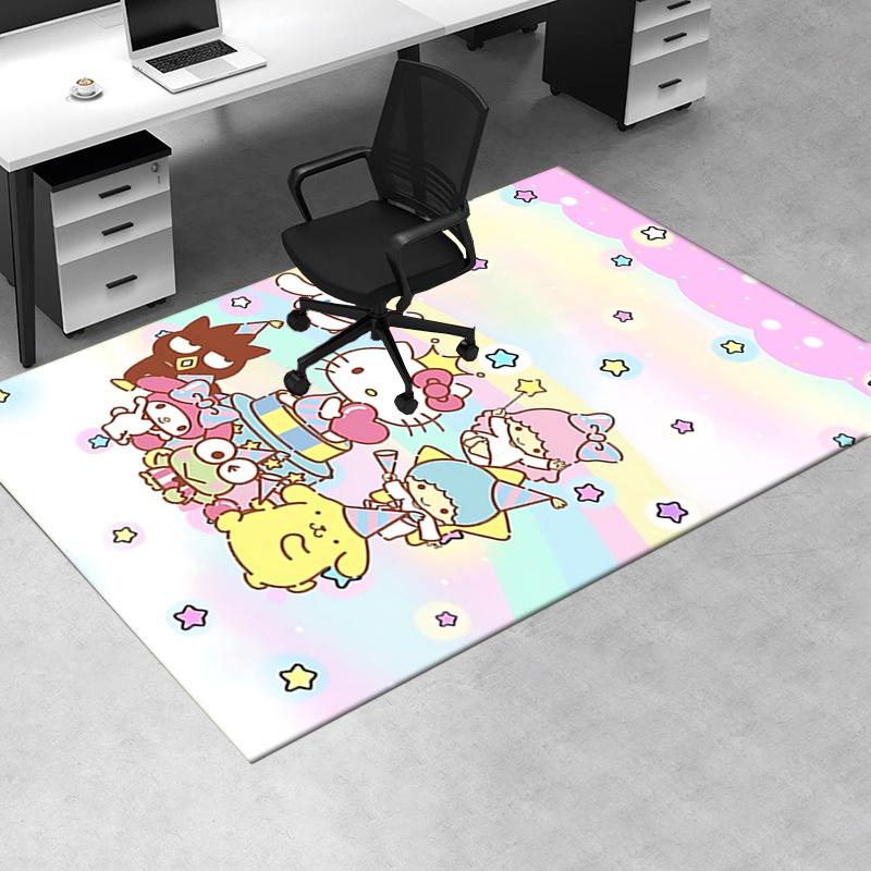 Office Rug Hello Kitty, Celebration Anti-Slip Rug, Machine Washable for Living Room, Bedroom, Office, Multiple Sizes, Bedroom Mat, Decorative Mat, Dur