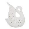 Lovely Delicate LED Swan Light Ceramic Decoration Lamp for Bedroom Bookshelf with Battery(B)