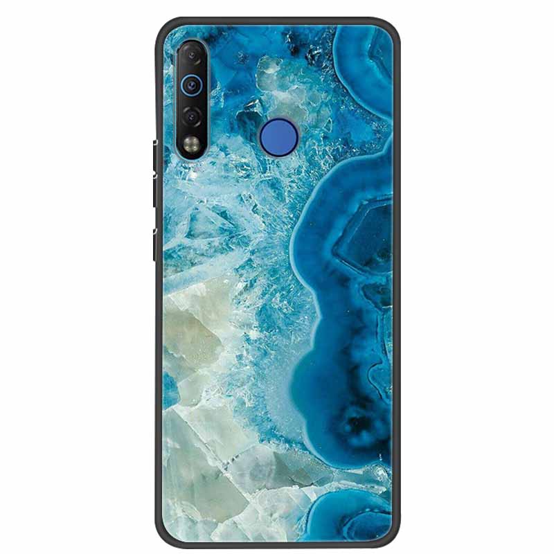 Для Tecno Camon 12 Air CC6 Чехол Силиконовый Мягкий ТПУ Задняя Крышка Для Tecno Camon 12 Air Чехол Мраморный Чехол Для TECNO Spark 4 Чехлы