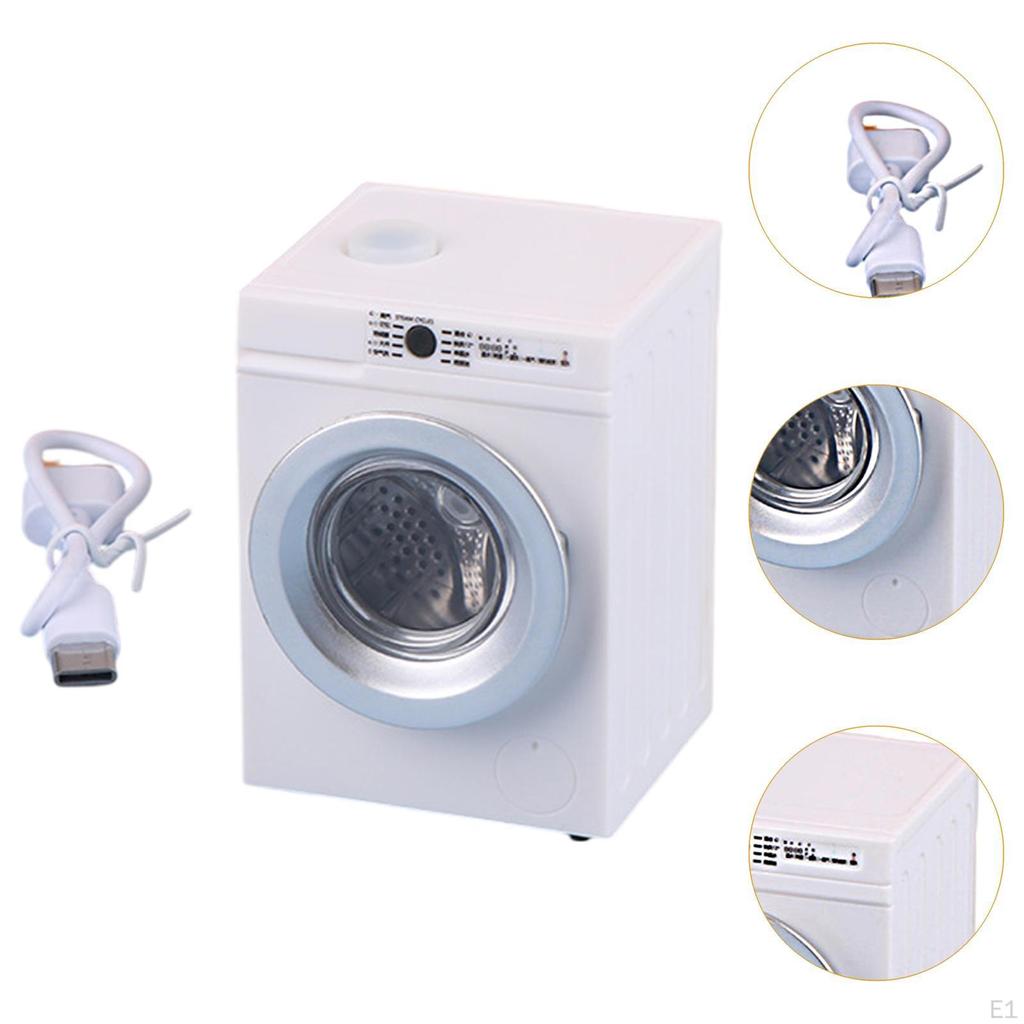 1/12 Dollhouse Washing Machine Miniature Furniture Life Scene Doll Accessories Decoration for Living