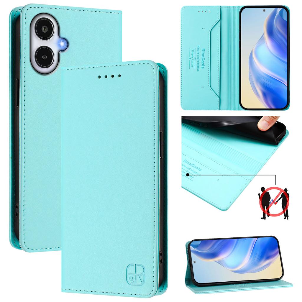 For Samsung Galaxy A25e Leather Case RINACASIS RC01 Phone Cover with RFID Blocking Wallet Stand