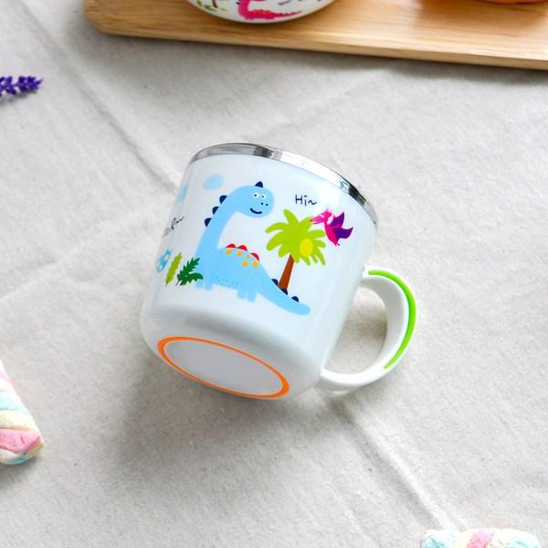 Children's Cool Dino Non-slip Stainless Steel Cup, Mixed Colors, 1 Piece