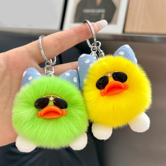 Yousheng Детский брелок в виде утки Имитация кролика Плюшевый брелок Подвеска Сумки Телефоны Машины Универсальное украшение Модный аксессуар
