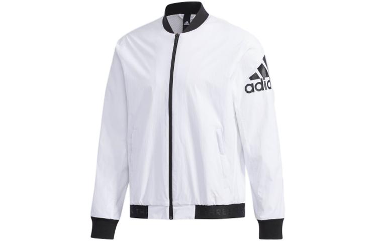 adidas Куртки Мужские Белые С Воротником-стойкой Умеренной Толщины Пилот DW4617