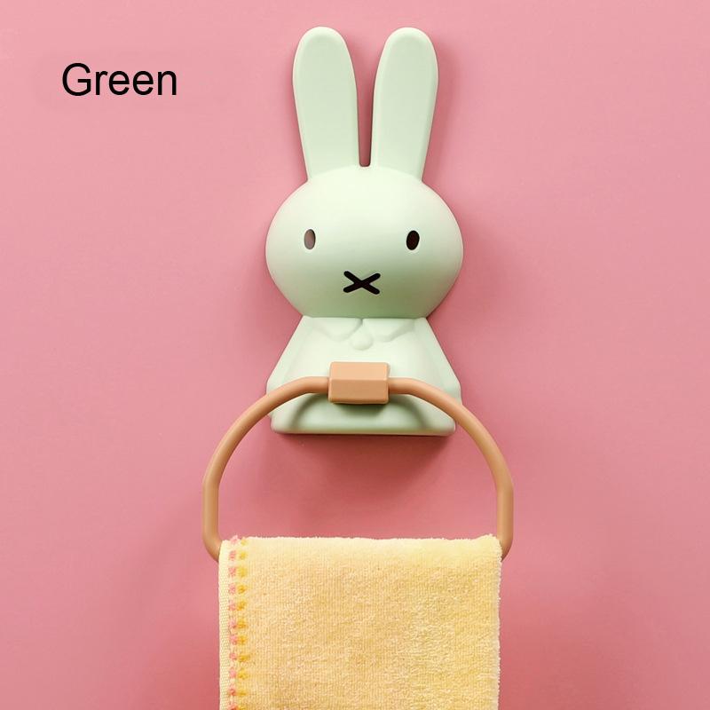 Детская вешалка для полотенец с мультяшным кроликом, вешалка для полотенец, настенный держатель для полотенец, вешалка для ванной комнаты, подарок для детей