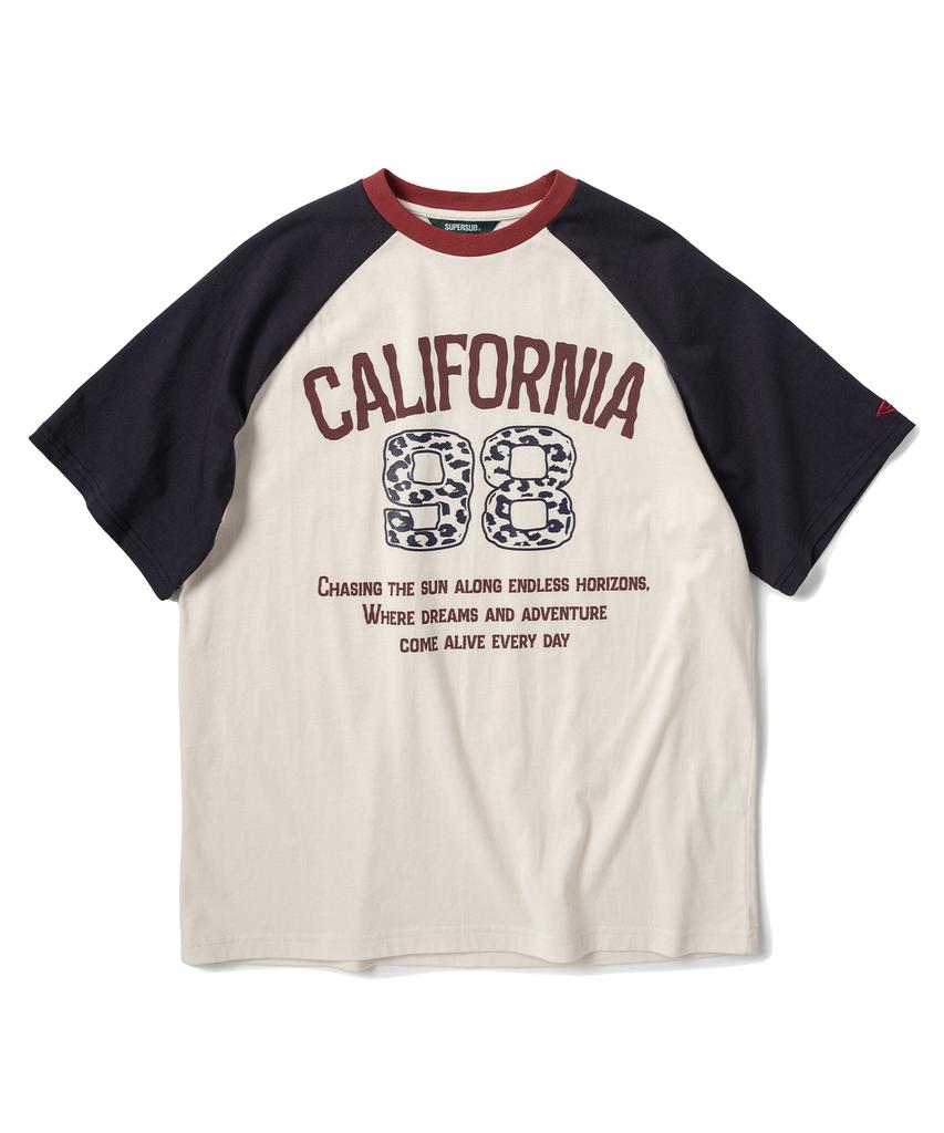 SUPERSUB 98 California Raglan Short Sleeve T-Shirt - Cream