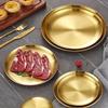 Обеденные тарелки в европейском стиле Золотая обеденная тарелка Сервировочные блюда Круглая тарелка Поднос для торта Западный стейк Круглый поднос Домашние кухонные тарелки