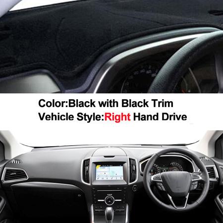 Car Auto Inner Dashboard Cover Dash Mat Cape Carpet Pad Cushion 2 Layers For Ford Edge / Endura 2015 2016 2017 2018 2019 LHD RHD