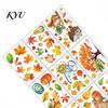 Reusable Static Clings for Winter Holidays 9PCS Autumn Forest Animal Window Clings, Thanksgiving Maple Leaf Pumpkin Stickers, Waterproof PVC Stickers