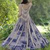Bohemian Style Beach Dress Polyester Fibre Tassel Vest Elegant Knit Gown  Beach Vacation