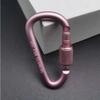 Outdoor Aluminum D Shape Locking Carabiner Keychain Backpack Clip Rope Hook for Camping Hiking Gear Accessories