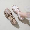 2025 Новые сандалии на толстой подошве женские с обхватом пальца, с вырезами, римские сандалии женские, повседневная пляжная обувь, летние сандалии на платформе женские