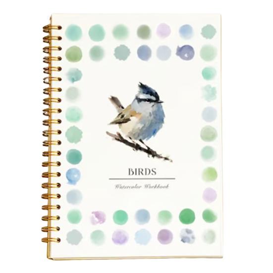 Альбом для акварели Книжка-раскраска Пошаговые уроки для животных цветов Подходящий для начинающих Набор для рисования для обучения Снятие стресса