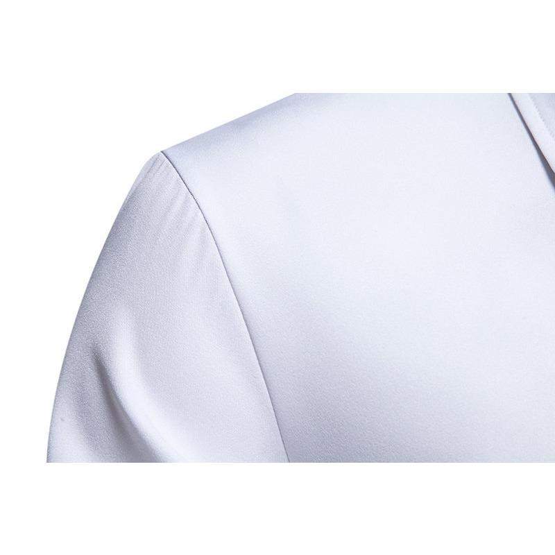 Весна-лето Треугольный воротник Полосатая цветная блокированная мужская рубашка с длинным рукавом Верхние рубашки (Мужской)