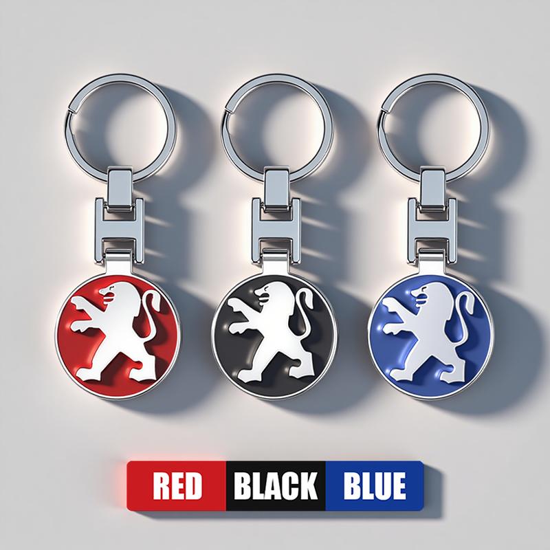 2026 Hot Car Sticker Peugeot Car Badge Keychain Zinc Alloy Keyring Pendant Accessories For Peugeot 107 408 4008 308 3008 5008 50