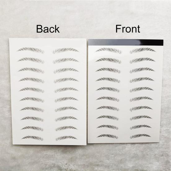 1 лист наклеек для бровей, различные формы, эффект 3D на водной основе, полуперманентные, в форме арки, водостойкие, как волоски, переводные наклейки для бровей