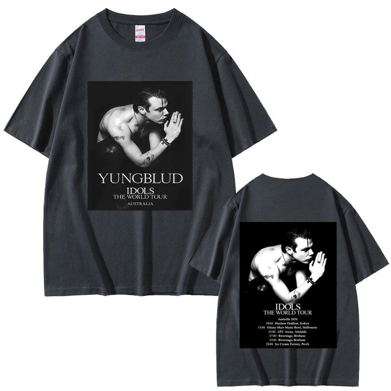 Yungblud Idols World Tour 2026 Tshirt Unisex Women Casual Vintage Oversized Tee Shirt Male Hip Hop Fashion Gothic Rock T Shirts