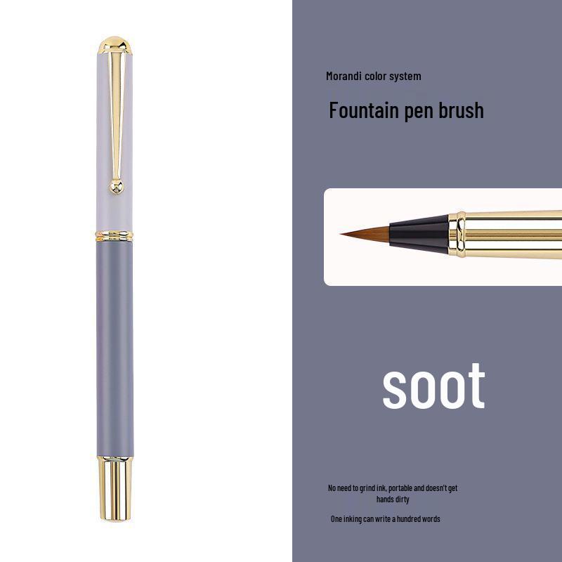 Shanglin Fu Ultra-Fine Soft-Bristle Calligraphy Sheets with Pure Wolf Hair for Small-Script Calligraphy, Ink-Absorbing, Portable, and Elegant Pen.