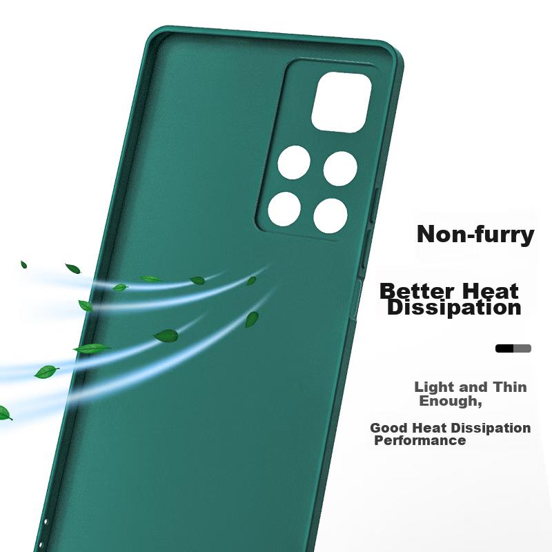 Redmi Note11Pro Phone Case, Xiaomi Redmi Note11Pro+ Full Lens Protection Frosted Anti-Drop Slim Silicone Soft Case - Dark Night Green