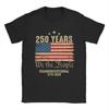 Unisexs TShirts 250 Years American Flag Novelty Pure Cotton Tees Short Sleeve  T Shirt Round Collar Clothes Summer