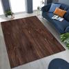 Rainbow Retro Wooden Board Black Brown Wood Grain Rug for Bedroom Living Room Sofa Home Doormat Decor,Large Non-slip Floor Mat