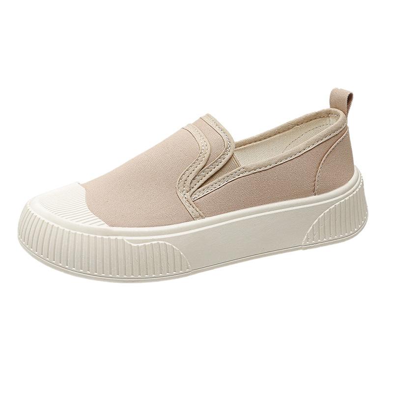 Холщовые лоферы на толстой подошве для женщин. Дизайнерские туфли Sense Board. Туфли-бисквиты. Подходящие по цвету повседневные лоферы без шнуровки на плоской подошве.