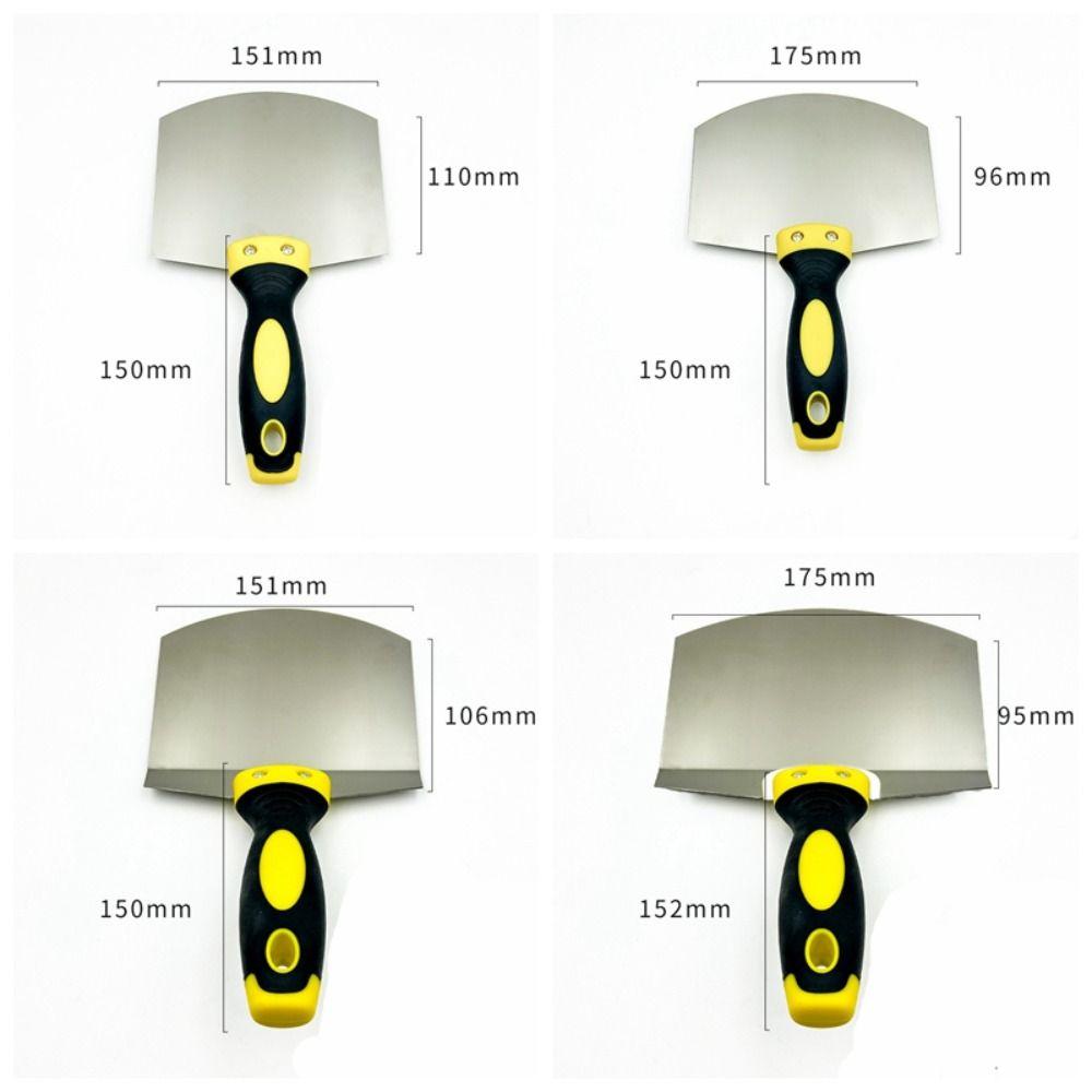 Stainless Steel Ash Shovel Arc Plaster Trowel Spatula Paint Feed Filling Scraper  Home