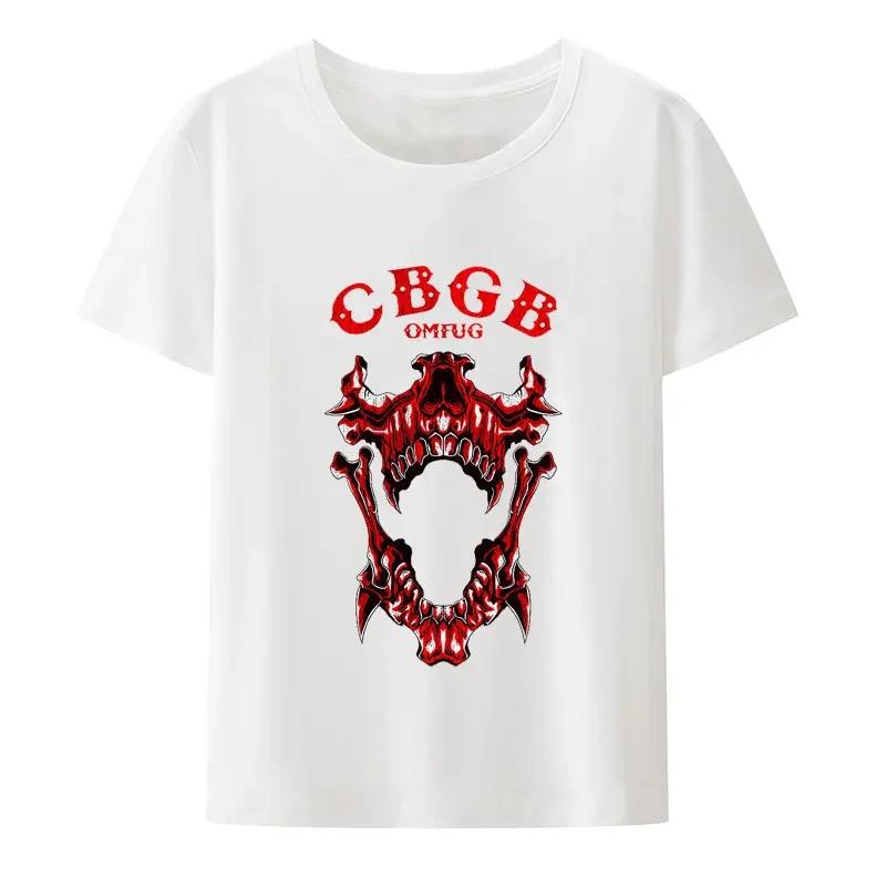Футболка хипстера Underground Punk Rock Concert, хип-хоп, уличная мода, крутые топы, футболка CBGB OMFUG Liberty Skeleton, черно-белая с принтом