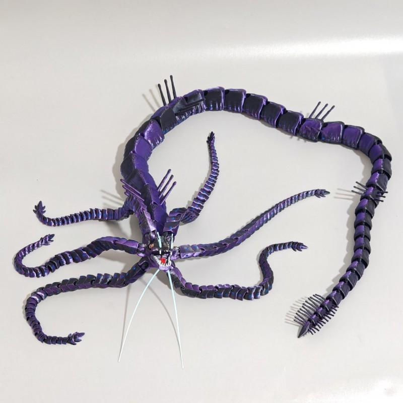 3D Printed Movable Ancient Leviathan Model Deep Sea Cthulhu Tentacle Dragon Desk Toy