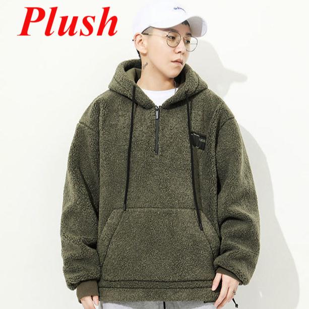 Men's Top Plush Hooded Sweatshirts Fashion Hoodie Y2K Street Wear New Sports Hoodies