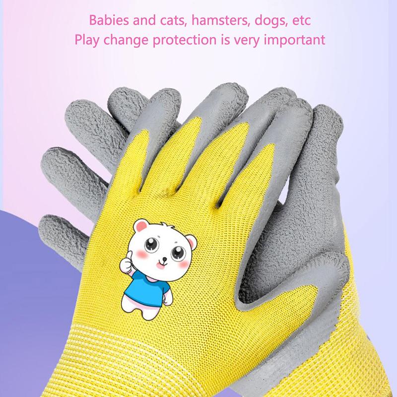 1 пара дышащих нескользящих перчаток для садовых работ, защитные перчатки для сбора ракушек, детские защитные перчатки, водонепроницаемые детские перчатки для садоводства