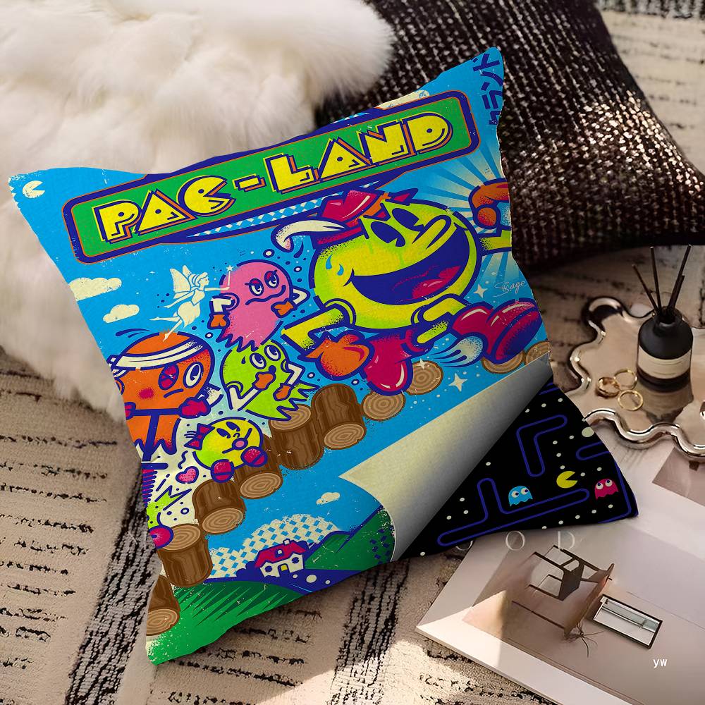 Игровой P-Pac M-Man Декоративная Подушка для Эстетики Комнаты Наволочка Домашний Декор Спальня Диван-Кровать Подушка для Дивана 45X45