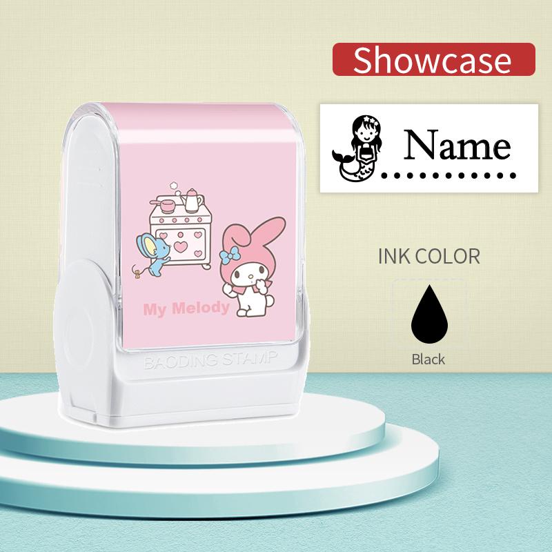 Водонепроницаемая именная печать на заказ – Персонализированные дизайны My Melody, Прочные моющиеся чернильные наклейки для одежды, сумок, школьных принадлежностей