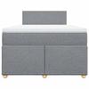 Maison Exclusive - Sommier à lattes de lit et matelas gris clair 120x190 cm tissu