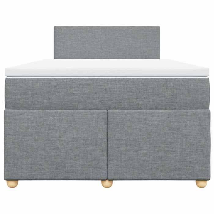 Maison Exclusive - Sommier à lattes de lit et matelas gris clair 120x190 cm tissu
